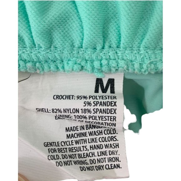 O'Rageous Medium Bikini Top Bandeau Ruffle Mint Boho - Picture 5 of 5